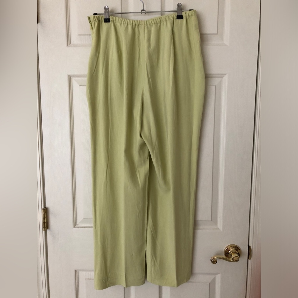 J. Crew Lightweight Silk Pants Light Green Size 14P - Picture 2 of 9